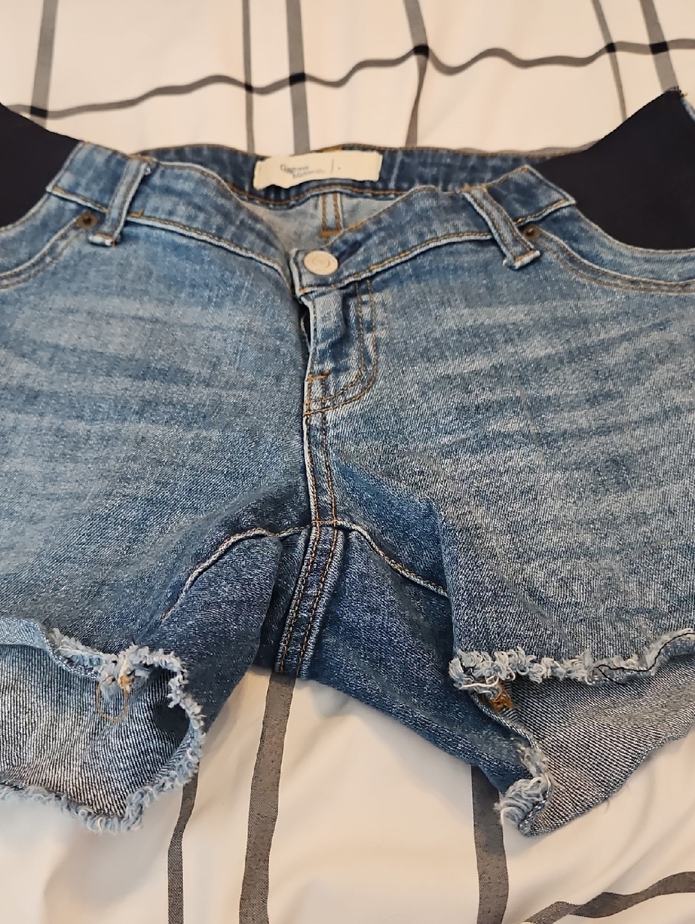 GAP Light Blue Denim Maternity Jeans with Gold Stitching